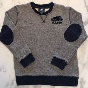 Roots sweatshirt, Boys, Size 7/8, Grey and Blue